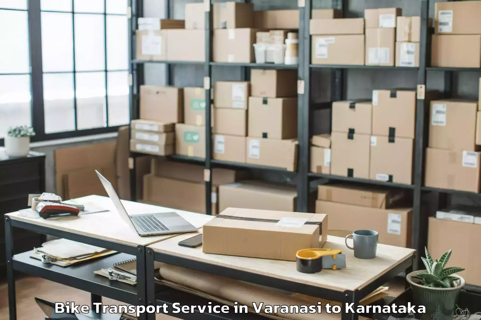 Book Varanasi to Harpanahalli Bike Transport Online